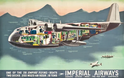 Advertising Poster for the Flying Boats of Imperial Airways, 1937
