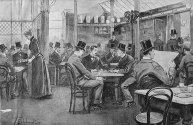 After Lunch in a Mecca Coffee House in 1893, from London Coffee-Houses Past and Present
