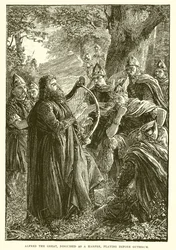 Alfred the Great, Disguised as a Harper, Playing Before Guthrum