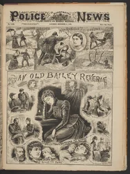 An Old Bailey Reverie, from The Illustrated Police News, Saturday 6th December 1890