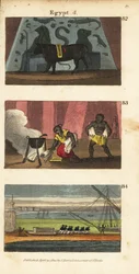 Ancient Egyptian Idol Osiris as an Ox, Omar the Saracen Burning the Library of Ptolemy Soter in 642, and Napoleon’s Troops Bringing Away the Tomb of Alexander