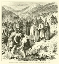 Anglo-Saxon clerical usages, trial by the ordeal of hot iron