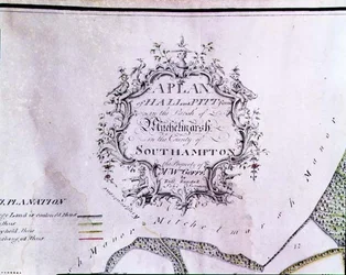 Descriptive Cartouche from a Map Reading 