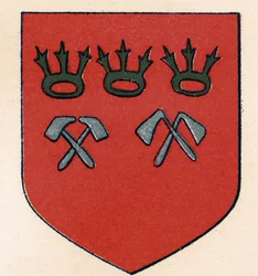 Arms of the Masons of Cologne, from The History of Freemasonry, volume II, published by Thomas C. Jack, London, 1883