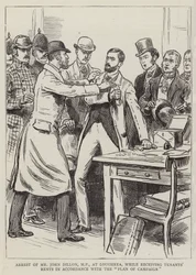 Arrest of Mr John Dillon, MP, at Loughrea, while receiving Tenants
