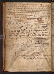 Manuscript with Many Pen Trials, Illustrating What a Barrier to Mass Literacy the Quill Pen Was