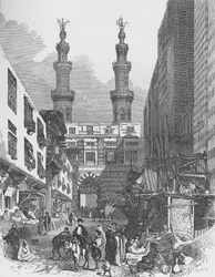 Bab El-Mutawellee, Cairo, engraved by Josiah Wood Whymper