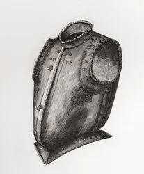Back and breastplate, opening in front, known as the Waistcoat Breastplate, c.1580, from The British Army: Its Origins, Progress and Equipment