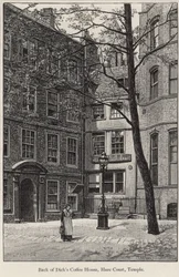 Back of Dicks Coffee House, Hare Court, Temple