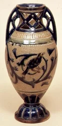 Bailey Vase Decorated by E. Bennett