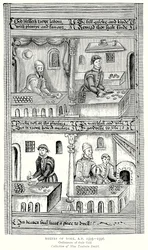 Bakers of York, AD 1595-1596. Ordinances of Their Gild (engraving)