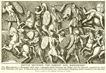 Battle between the Romans and Marcomanni