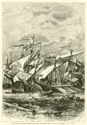 Battle of Sluys, between the English and French Fleets, AD 1340