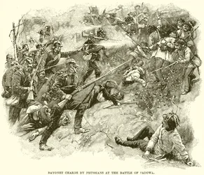 Bayonet Charge by Prussians at the Battle of Sadowa