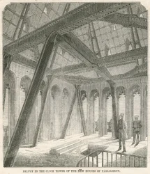 Belfry in the Clock Tower of the new Houses of Parliament