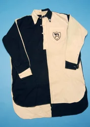 Black and white football shirt, 1930s