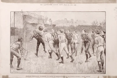 Blackburn Rovers vs. Nottingham County at the Kennington Oval, from The Illustrated Sporting and Dramatic News, 23rd March 1891
