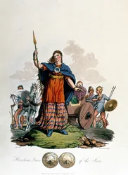 Boadicea, Queen of the Iceni, designed by C.H.S., engraved by Richard Havell the Elder, published 1815