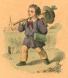 Boy setting out to make his fortune