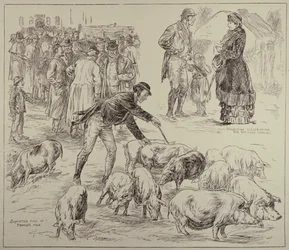 Boycotting in Ireland, from The Illustrated London News, 4th October 1886