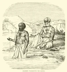 Brahmins Worshipping the Ganges