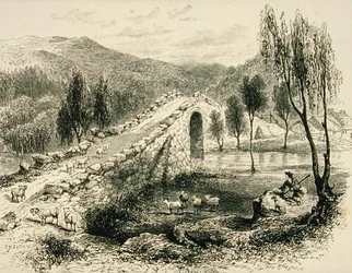 Bridge over Sluggan Water, near Braemar, from 