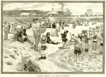 Brighton Beach on a Public Holiday