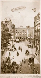 British Airship Over Leicester Square, September 22nd, 1914