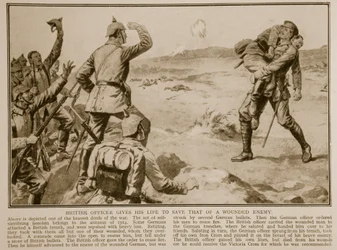 British officer gives his life to save that of a wounded enemy