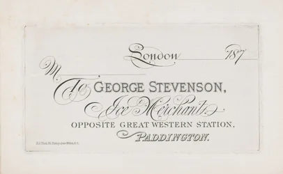Business Card for George Stevenson
