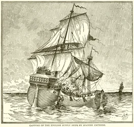 Capture of the English Supply Ships by Spanish Cruisers