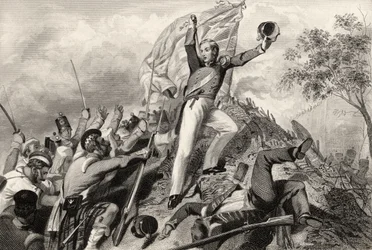 Capture of the guns by the Highlanders before Cawnpore in 1857, from 