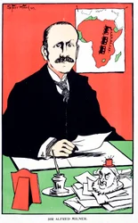 Caricature of Sir Alfred Milner, British colonial Governor of the Cape Colony at the outbreak of the Second Boer War