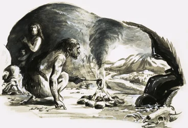 Cave Man Cooking
