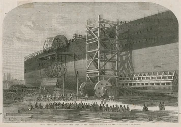 Chain drums and checking gear used at the attempted launch of the Leviathan