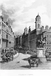 Charing Cross, Looking Up the Strand, 1811
