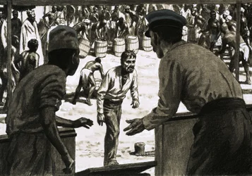 Charles Osborne and Captain Stott Laid Out Casks of Rum on the Beach