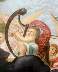 Cherub Playing a Harp (detail)
