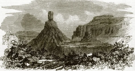 Chimney rocks, on the banks of the Columbia river