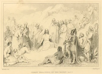 Christ Preaching on the Mount, Matthew V