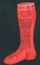 Christmas stocking greetings card