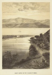 Coast scene on the Island of Hawaii