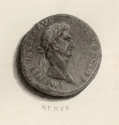 Coin from the time of Nerva Caesar Augustus