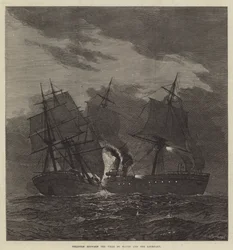 Collision between the Ville du Havre and the Lochearn