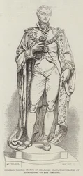 Colossal Marble Statue of Sir James Shaw, inaugurated at Kilmarnock, on the 4th inst