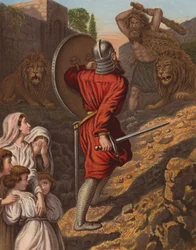 Combat between Great-Heart and Giant Grim