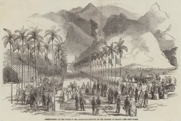Commencement of the Works of the Petropolis Railway by the Emperor of Brazil