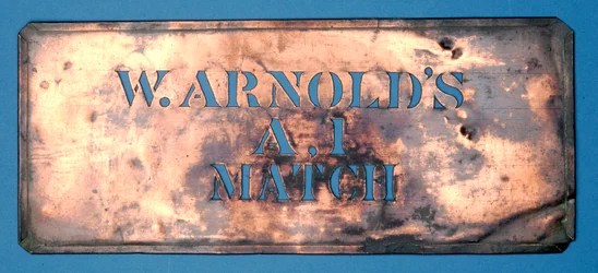 Copper Stencil of W. Arnolds A,1 Match