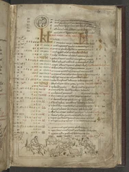 Calendar page for May: Shepherds and flock