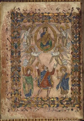 Edgar Offers Charter to Christ, Illustration from The New Minster Charter, 966